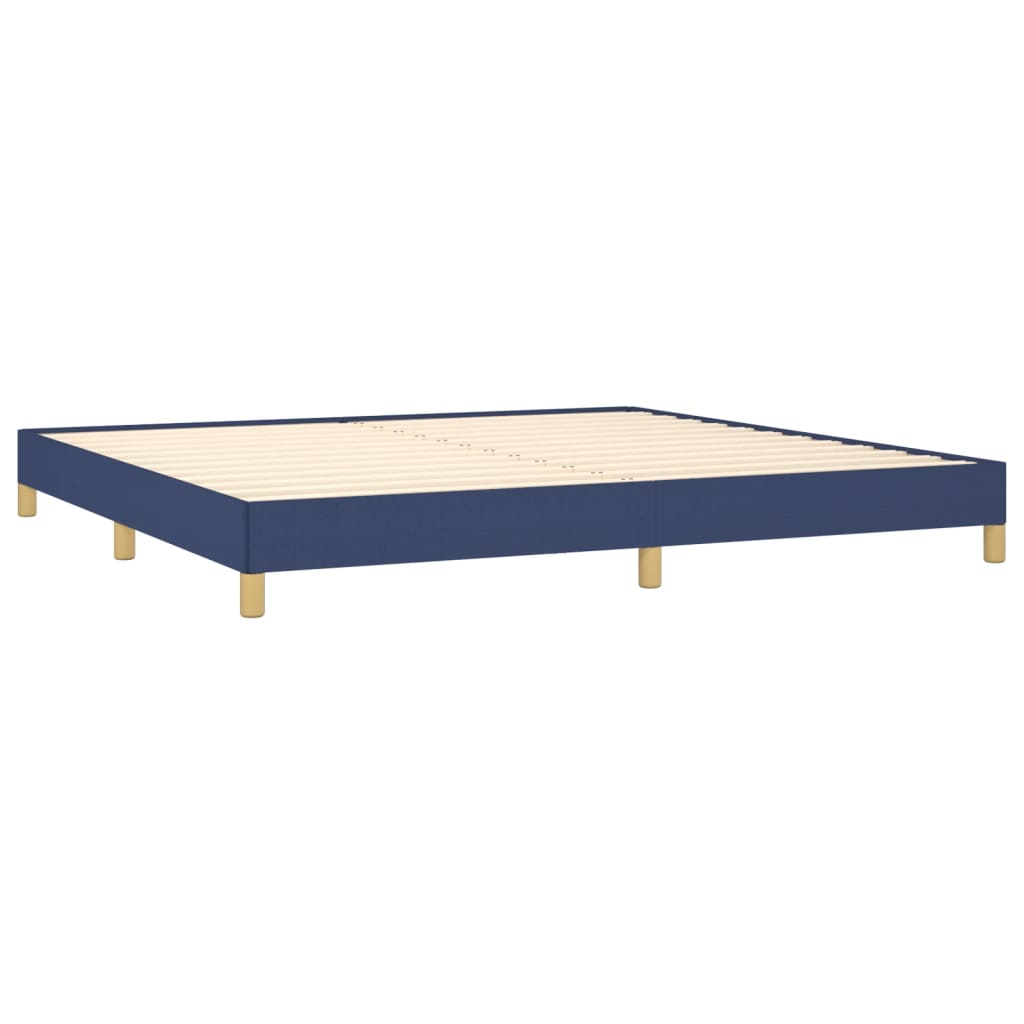 Cadre de lit sans matelas bleu 200x200 cm tissu - XIOS
