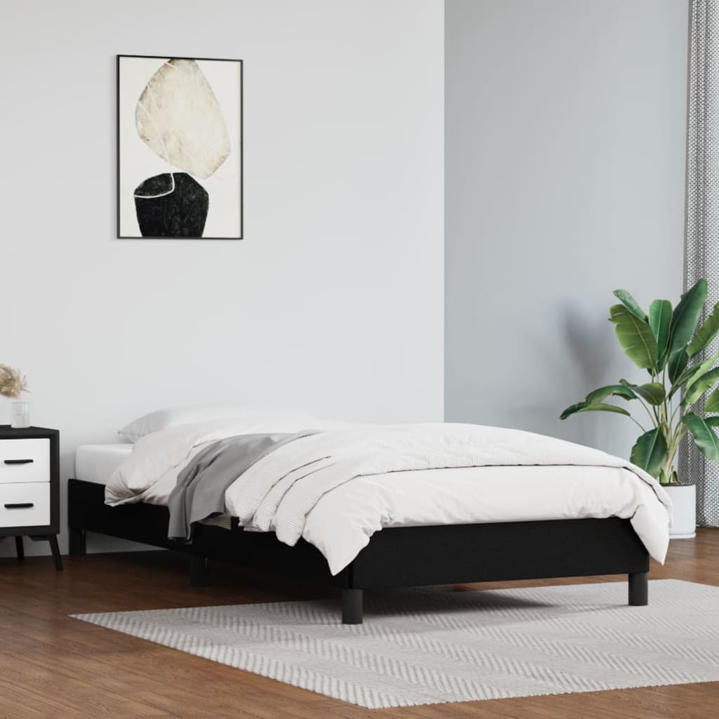 Cadre de lit sans matelas noir 80x200 cm similicuir - XIOS