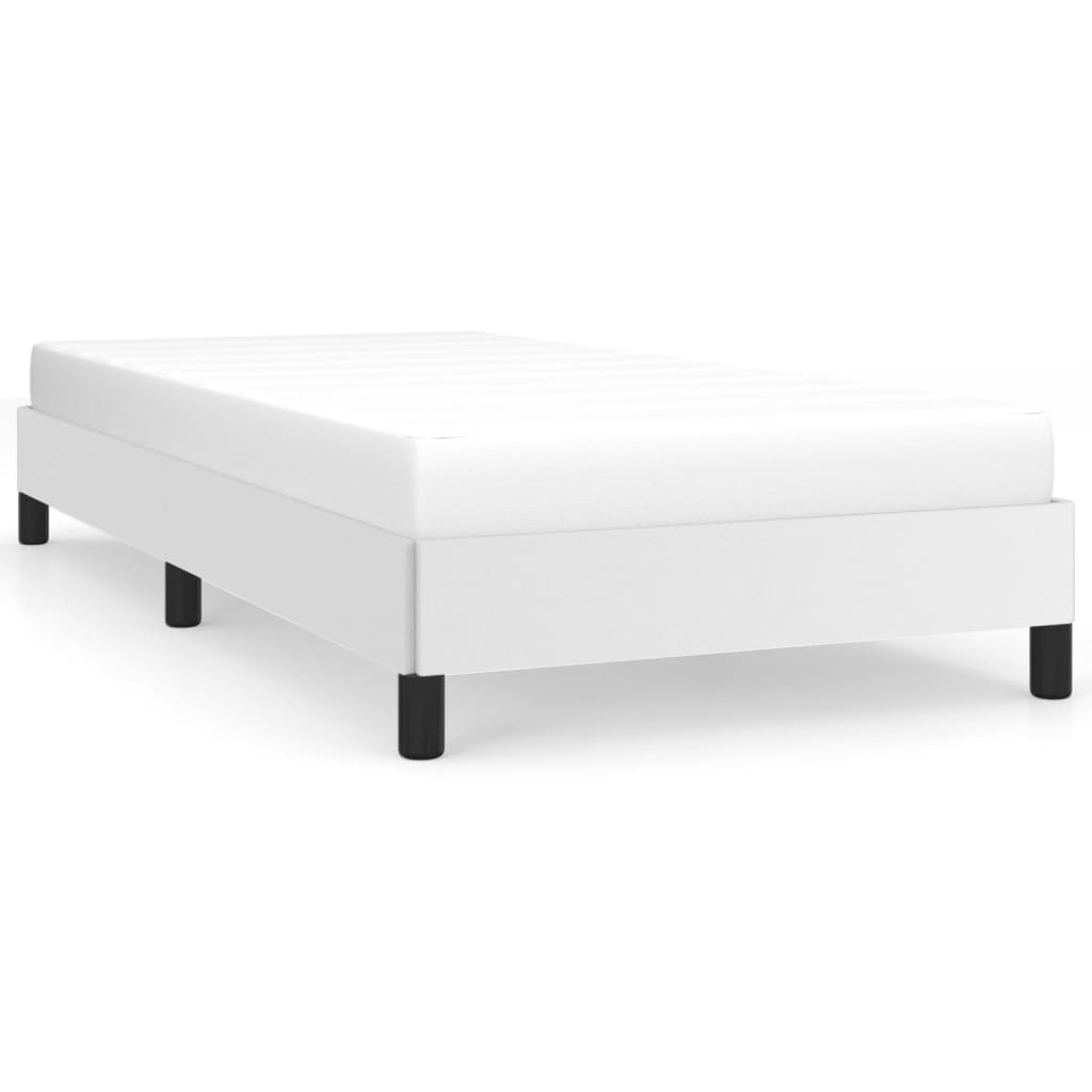 Cadre de lit sans matelas blanc 90x190 cm similicuir - XIOS