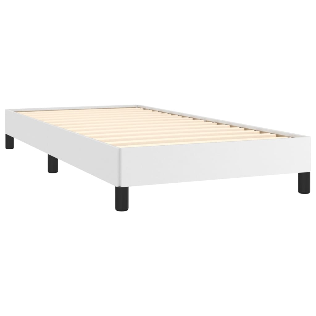 Cadre de lit sans matelas blanc 90x190 cm similicuir - XIOS