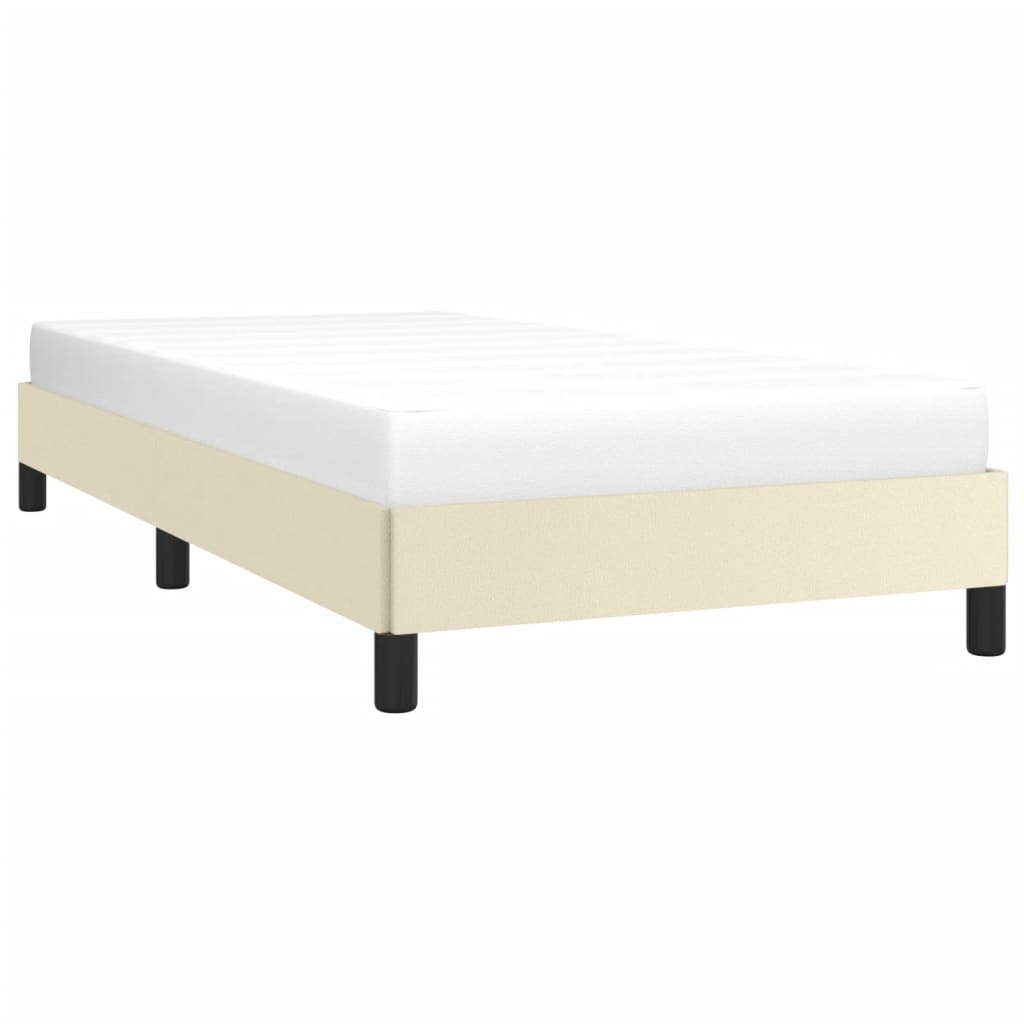 Cadre de lit sans matelas crème 90x190 cm similicuir - XIOS