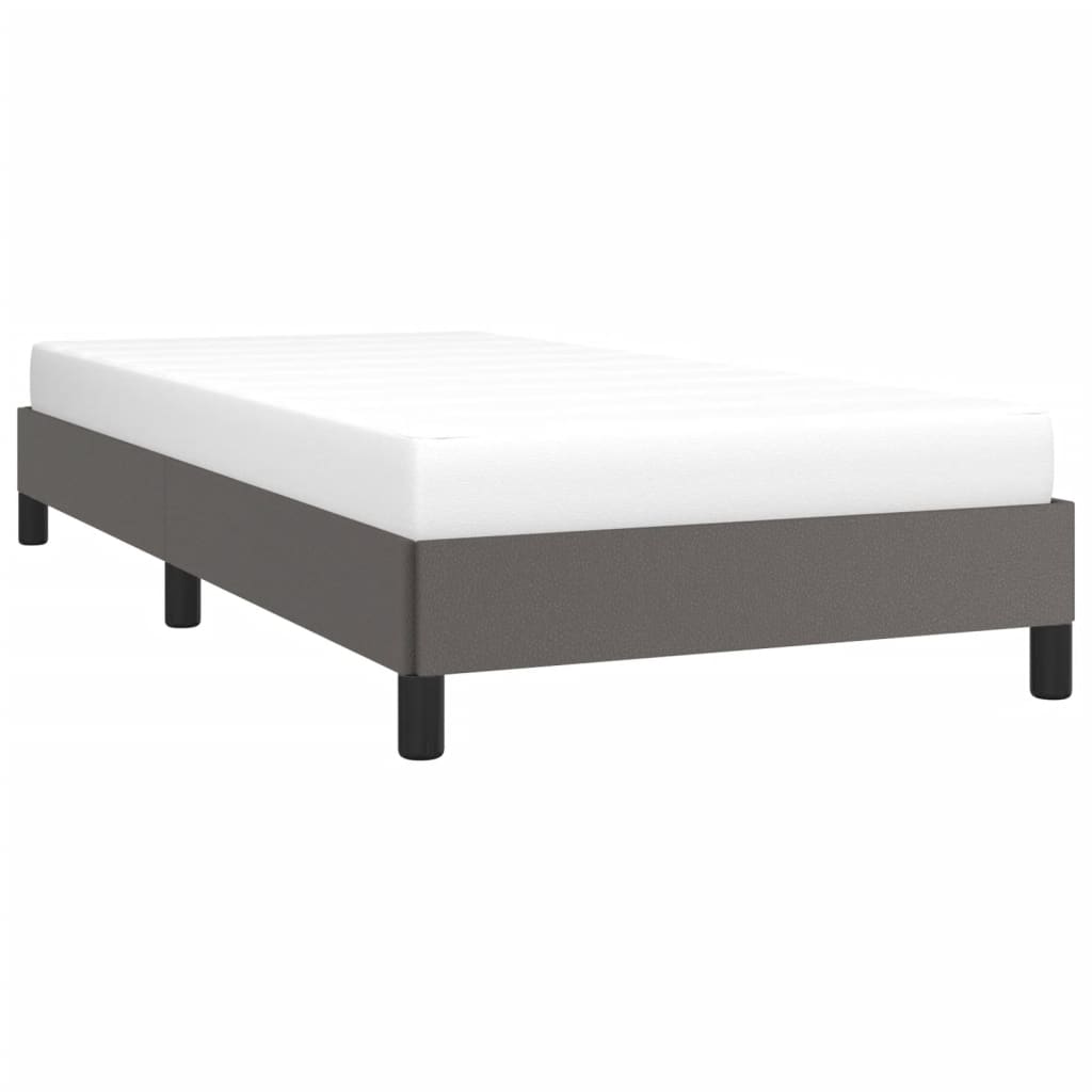 Cadre de lit sans matelas gris 90x190 cm similicuir - XIOS