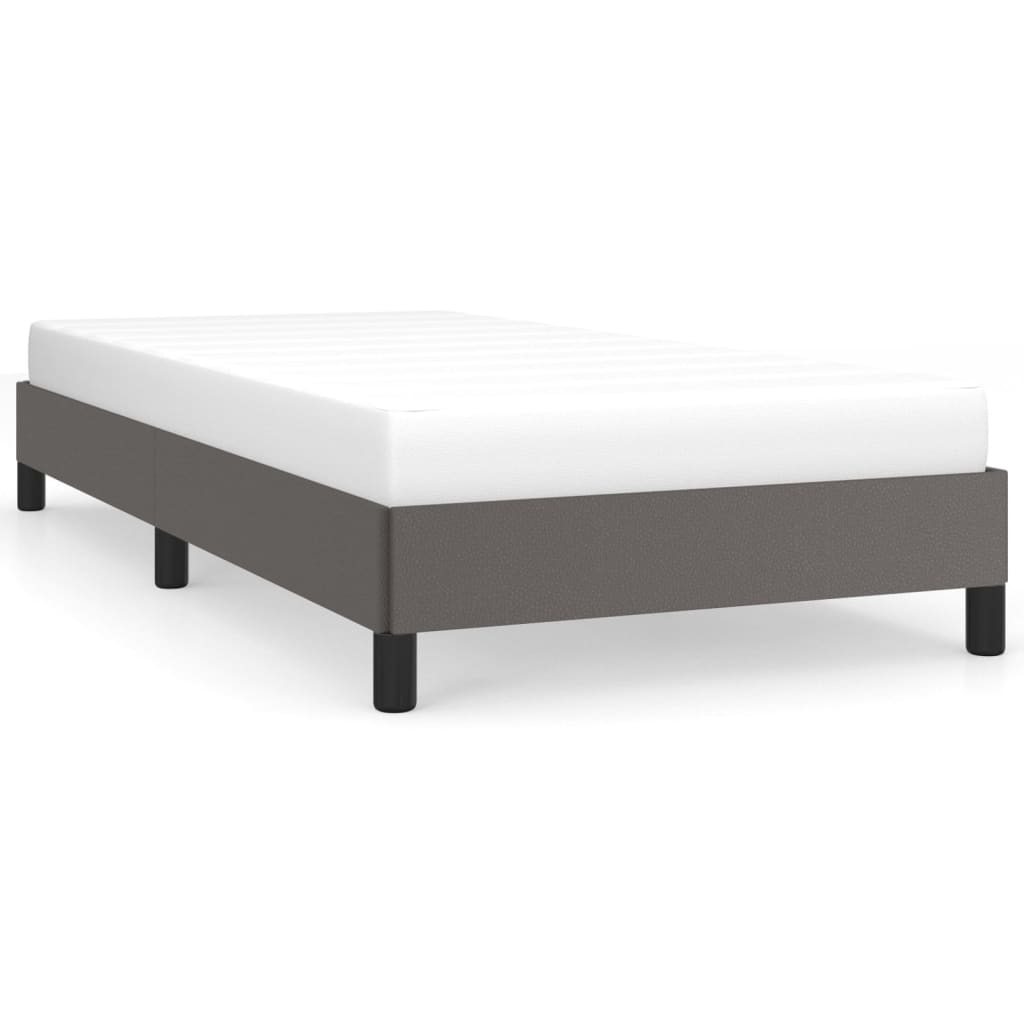 Cadre de lit sans matelas gris 90x200 cm similicuir - XIOS