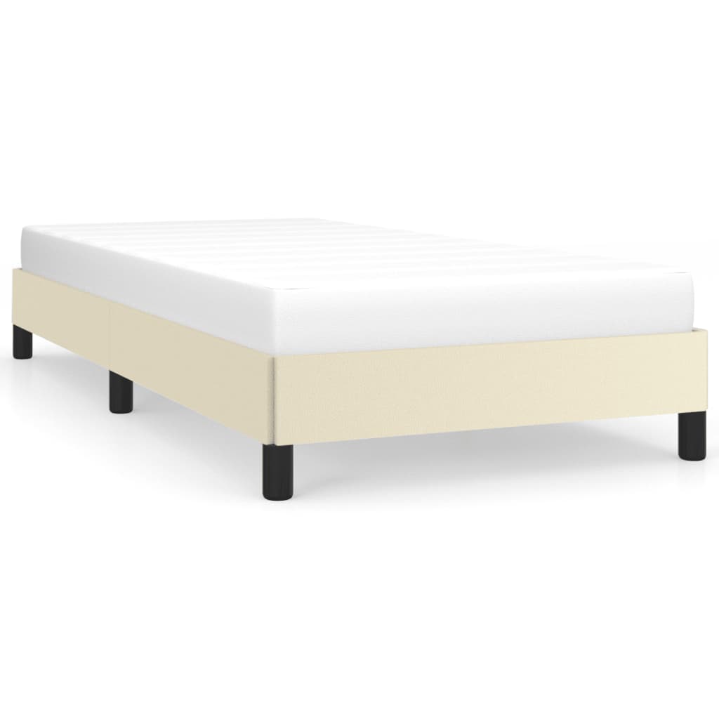 Cadre de lit sans matelas crème 100x200 cm similicuir - XIOS