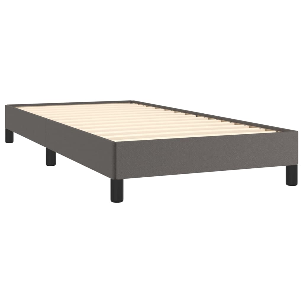 Cadre de lit sans matelas gris 100x200 cm similicuir - XIOS