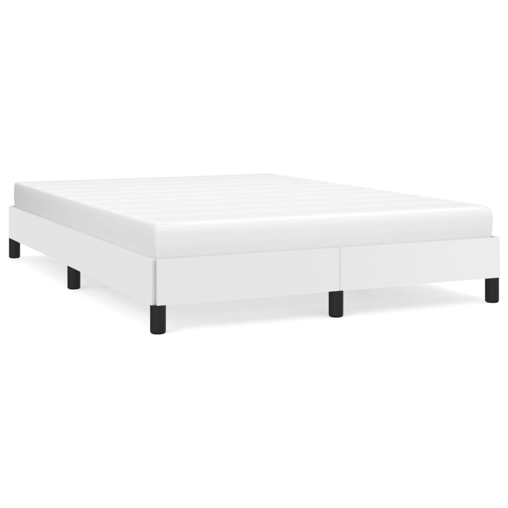 Cadre de lit sans matelas blanc 140x190 cm similicuir - XIOS