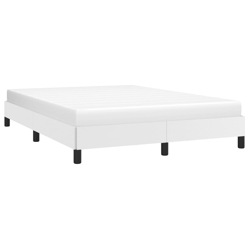 Cadre de lit sans matelas blanc 140x190 cm similicuir - XIOS
