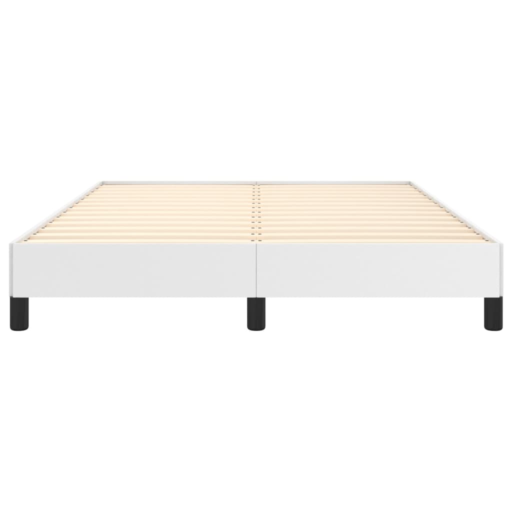 Cadre de lit sans matelas blanc 140x190 cm similicuir - XIOS