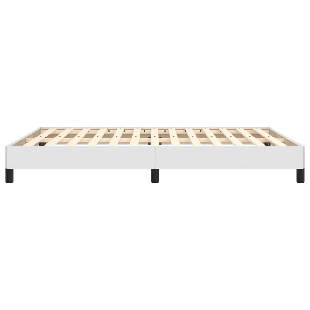 Cadre de lit sans matelas blanc 140x190 cm similicuir - XIOS
