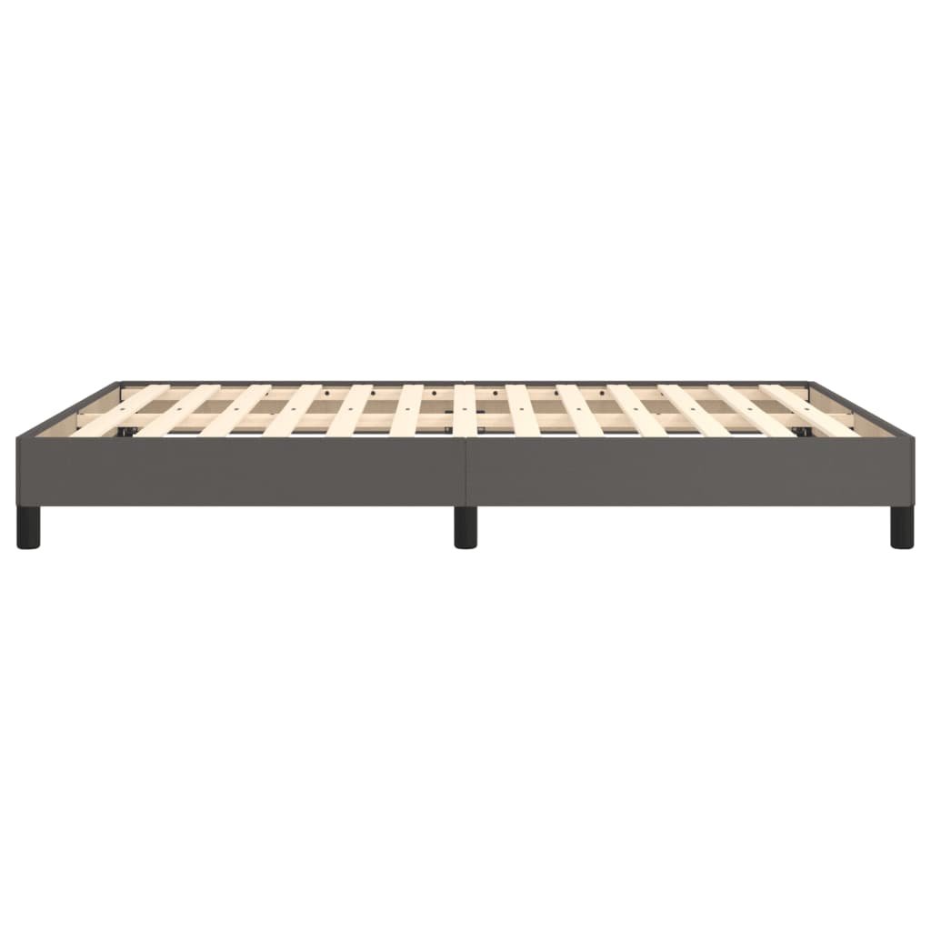 Cadre de lit sans matelas gris 140x190 cm similicuir - XIOS