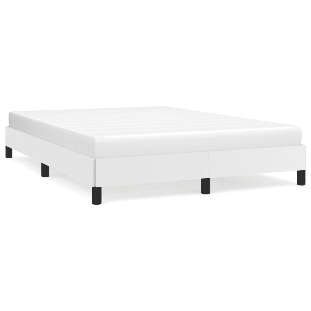 Cadre de lit sans matelas blanc 140x200 cm similicuir - XIOS