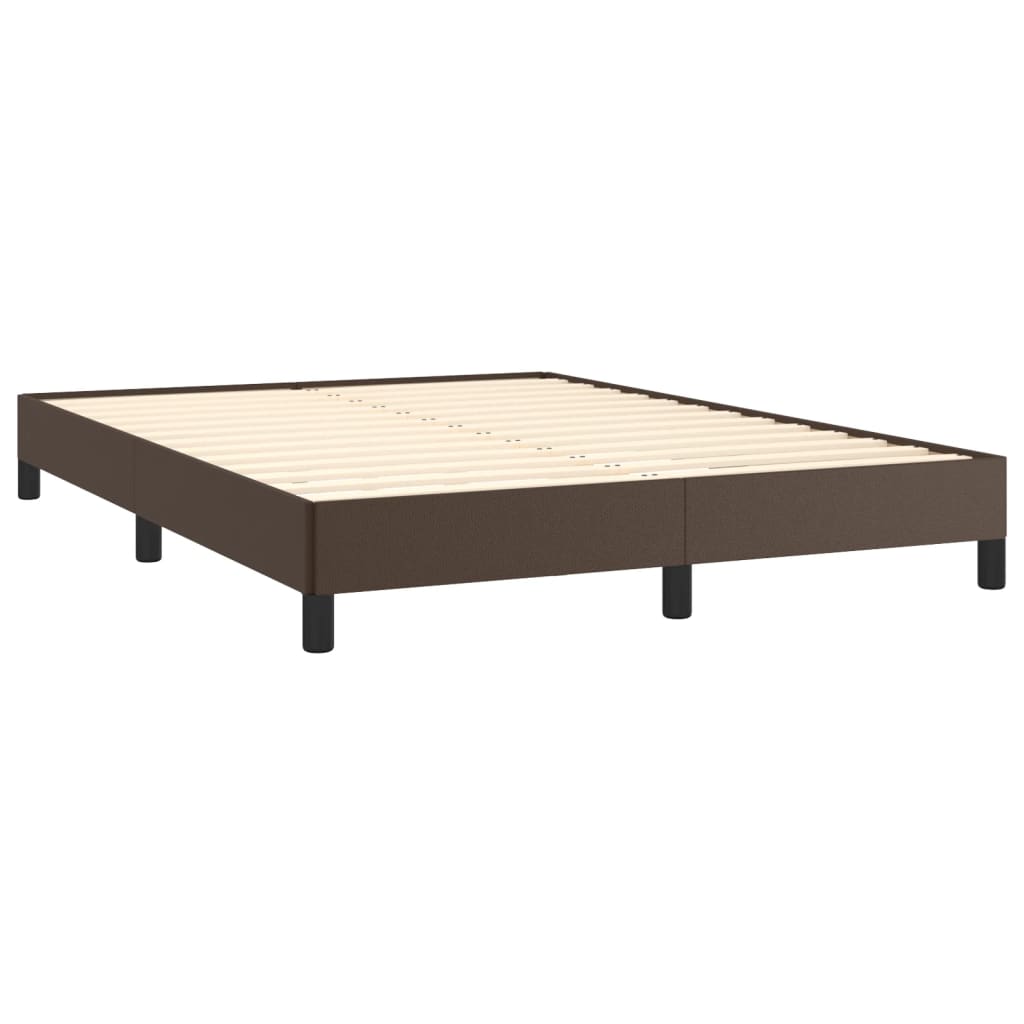 Cadre de lit sans matelas marron 140x200 cm similicuir - XIOS
