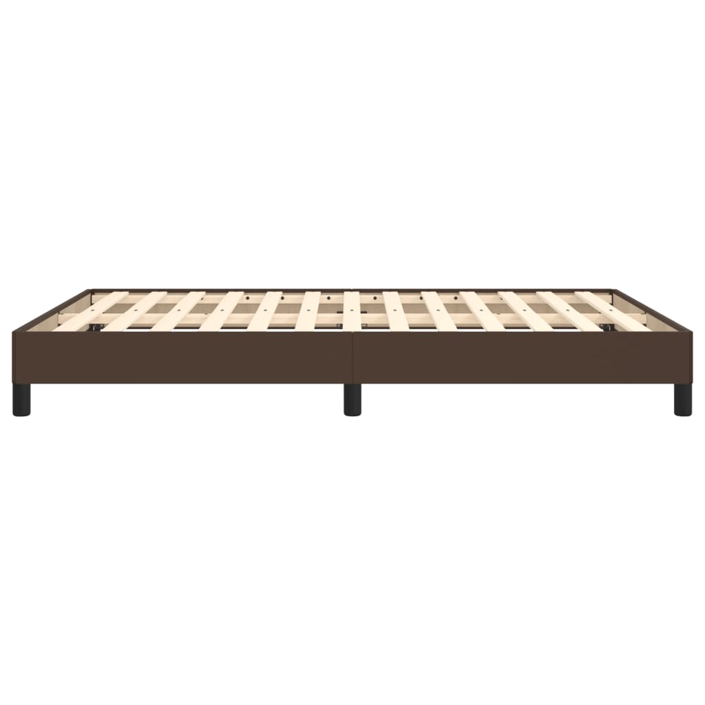 Cadre de lit sans matelas marron 140x200 cm similicuir - XIOS