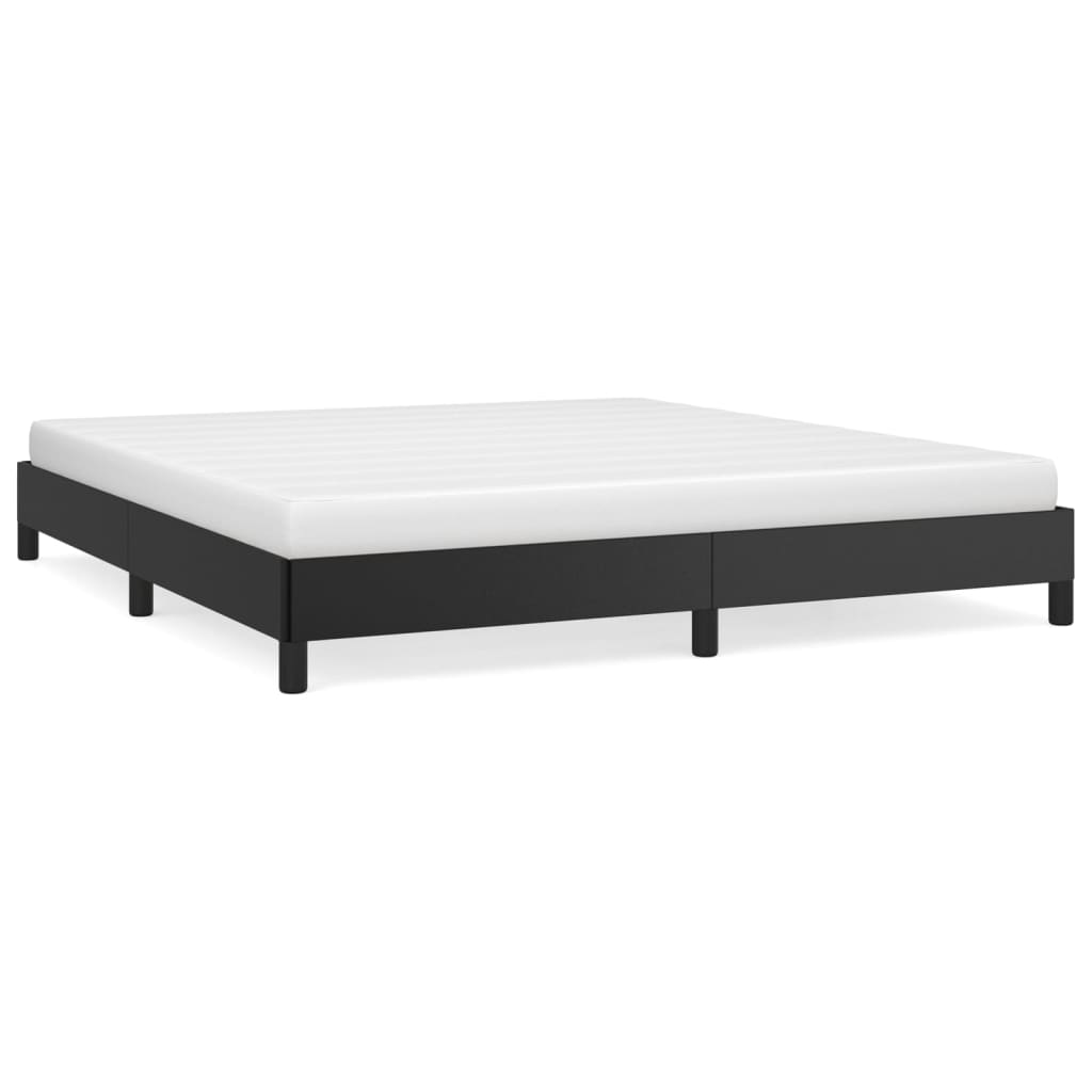 Cadre de lit sans matelas noir 160x200 cm similicuir - XIOS