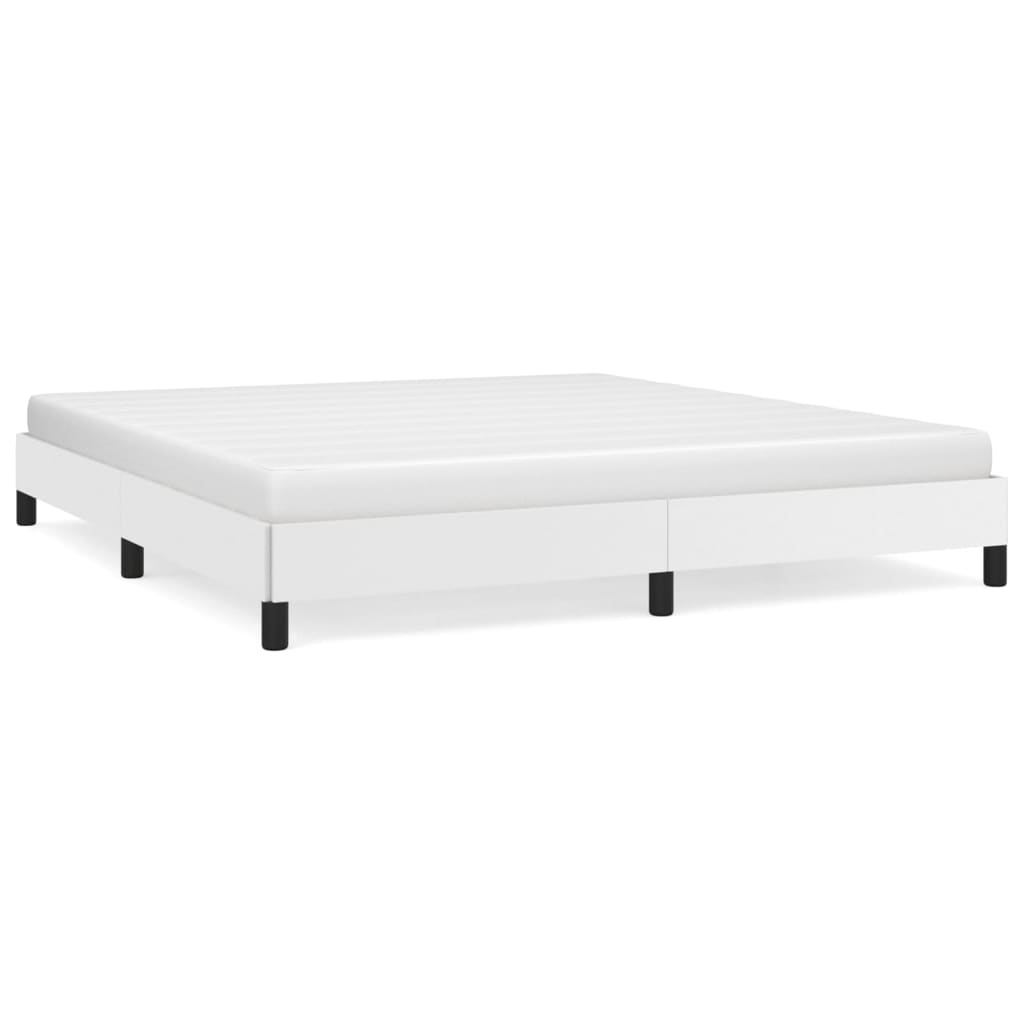 Cadre de lit sans matelas blanc 160x200 cm similicuir - XIOS