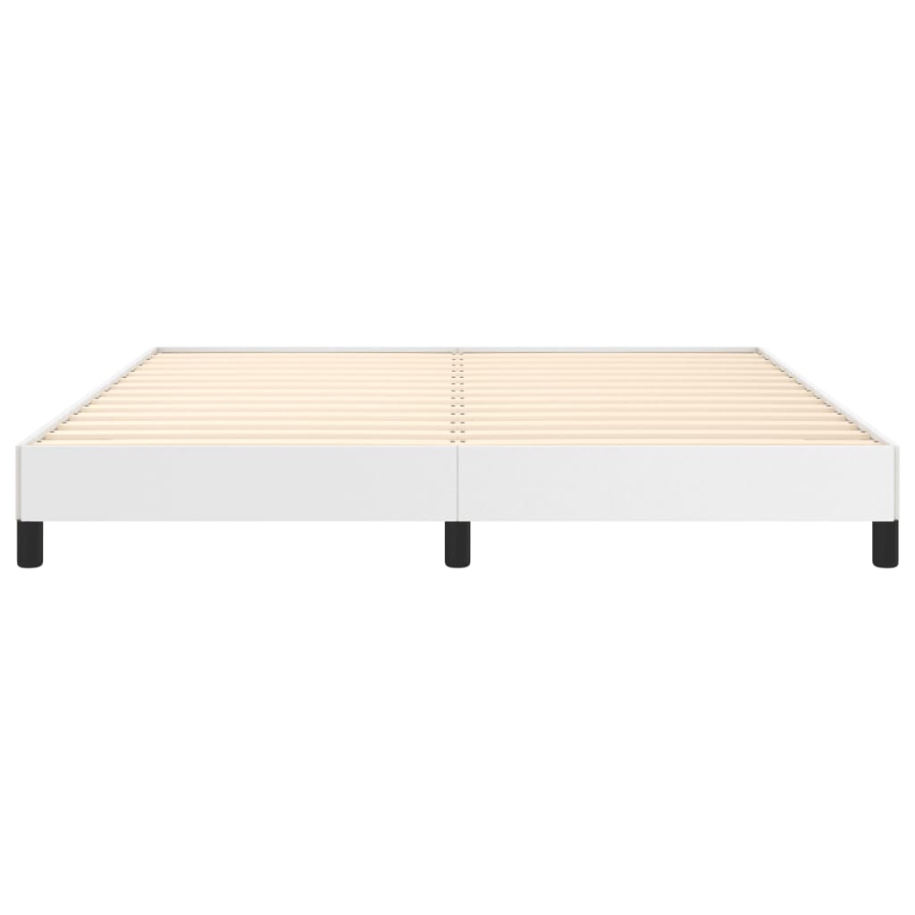 Cadre de lit sans matelas blanc 160x200 cm similicuir - XIOS