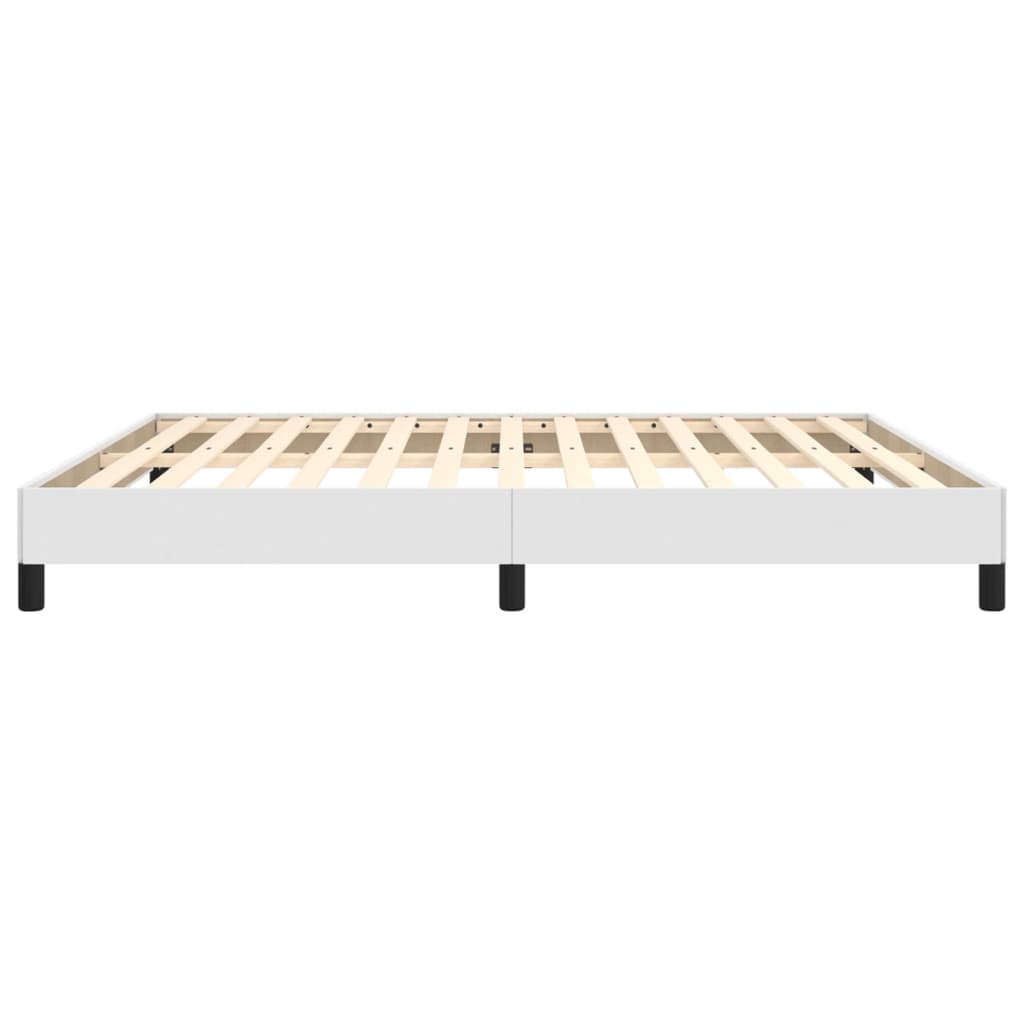 Cadre de lit sans matelas blanc 160x200 cm similicuir - XIOS