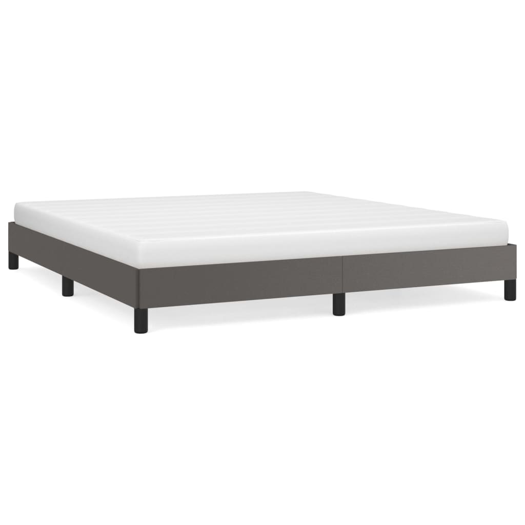 Cadre de lit sans matelas gris 160x200 cm similicuir - XIOS