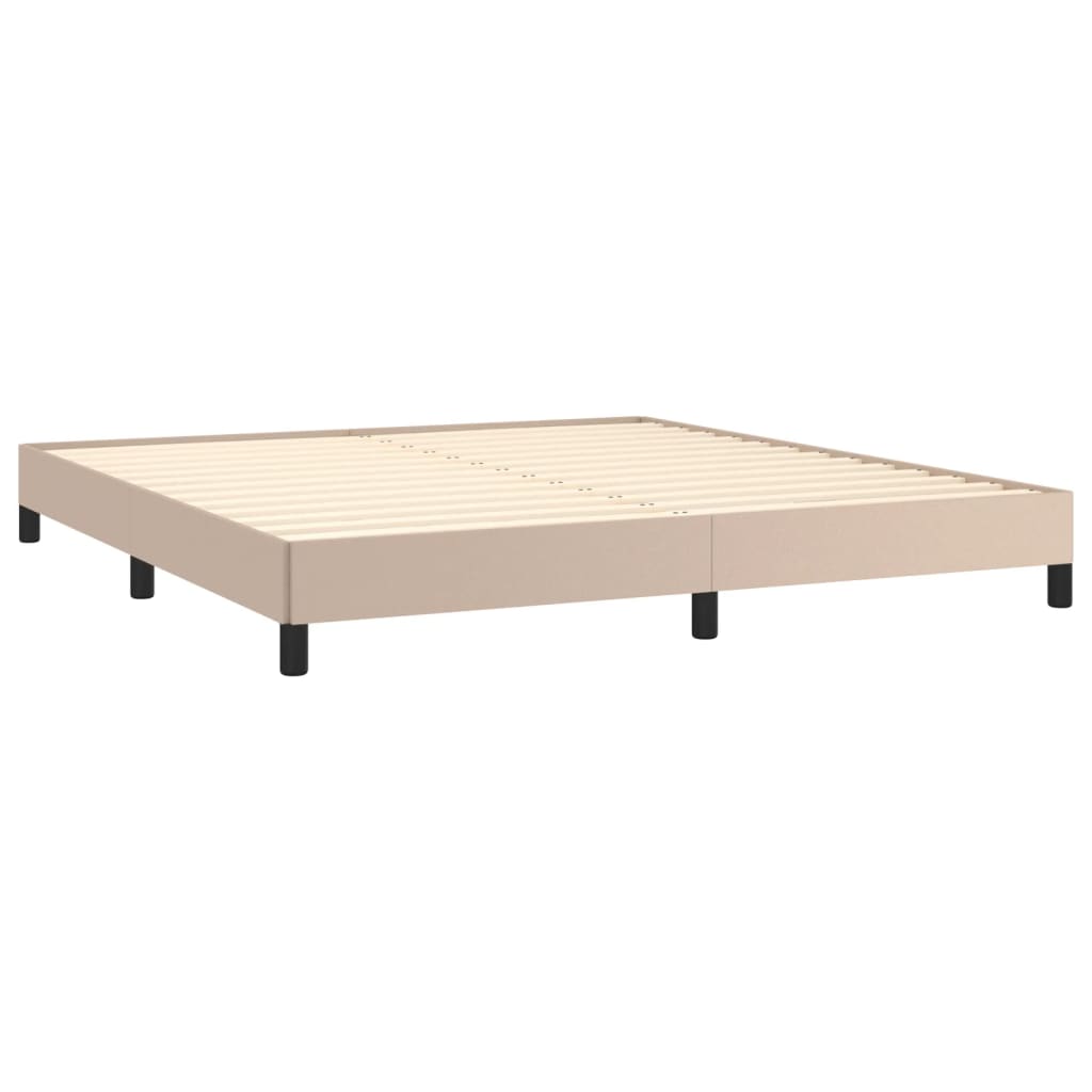 Cadre de lit sans matelas cappuccino 160x200 cm similicuir - XIOS