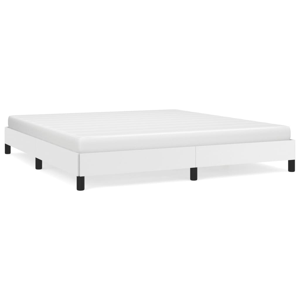 Cadre de lit sans matelas blanc 180x200 cm similicuir - XIOS