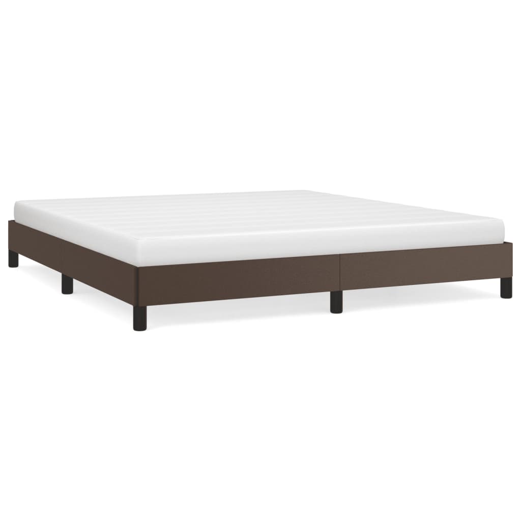 Cadre de lit sans matelas marron 180x200 cm similicuir - XIOS