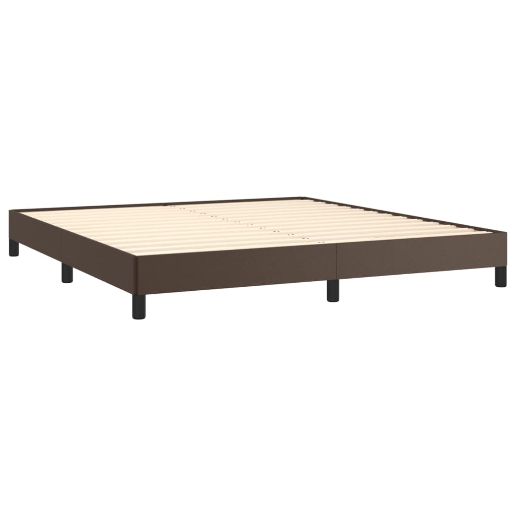 Cadre de lit sans matelas marron 180x200 cm similicuir - XIOS