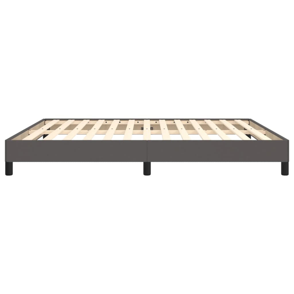 Cadre de lit sans matelas gris 180x200 cm similicuir - XIOS