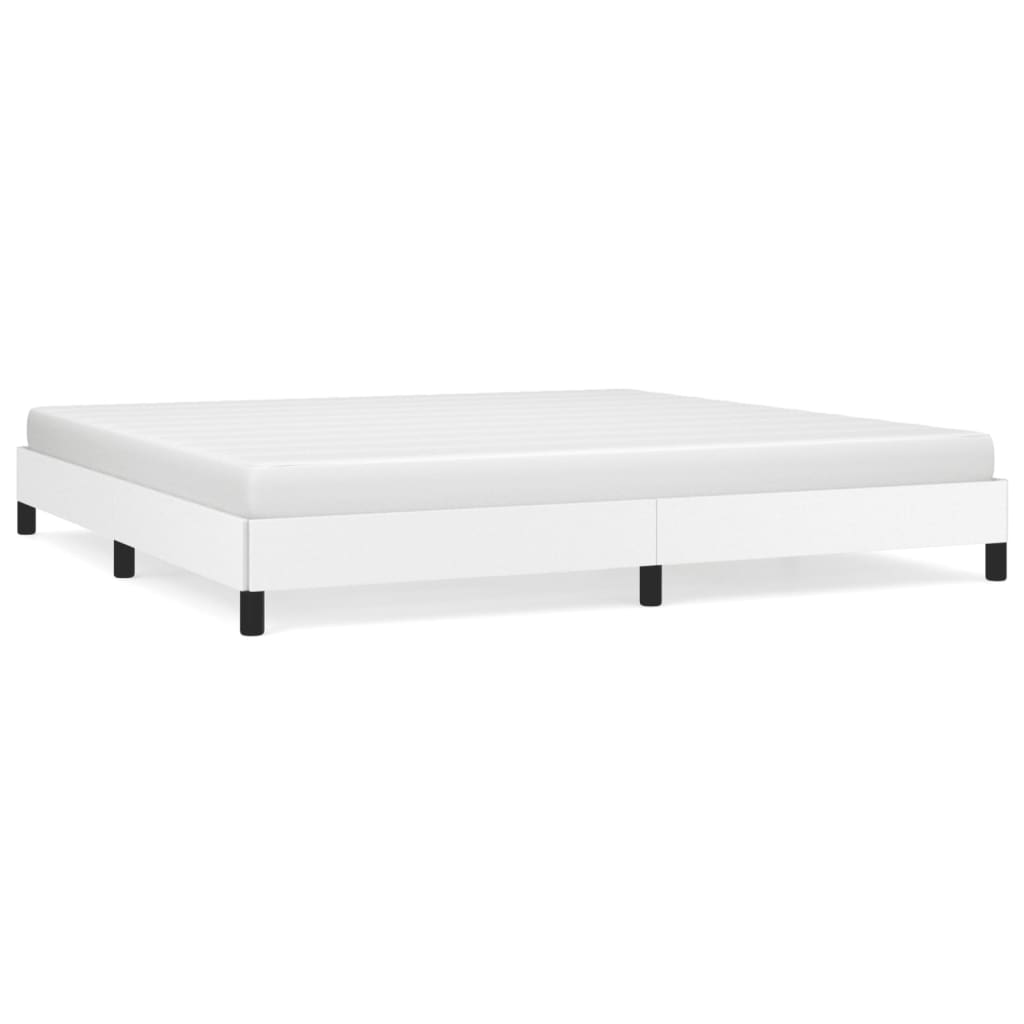 Cadre de lit sans matelas blanc 200x200 cm similicuir - XIOS