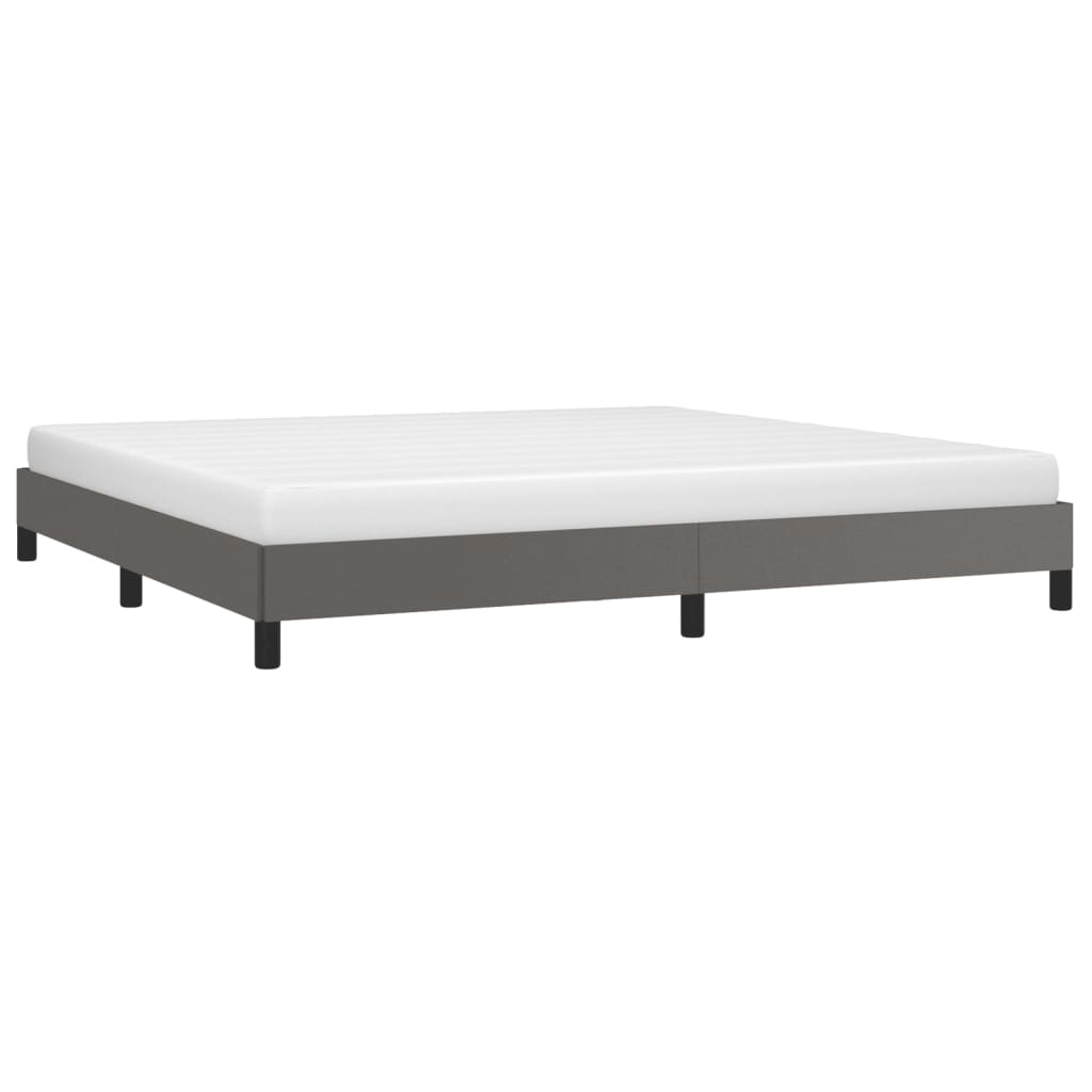 Cadre de lit sans matelas gris 200x200 cm similicuir - XIOS