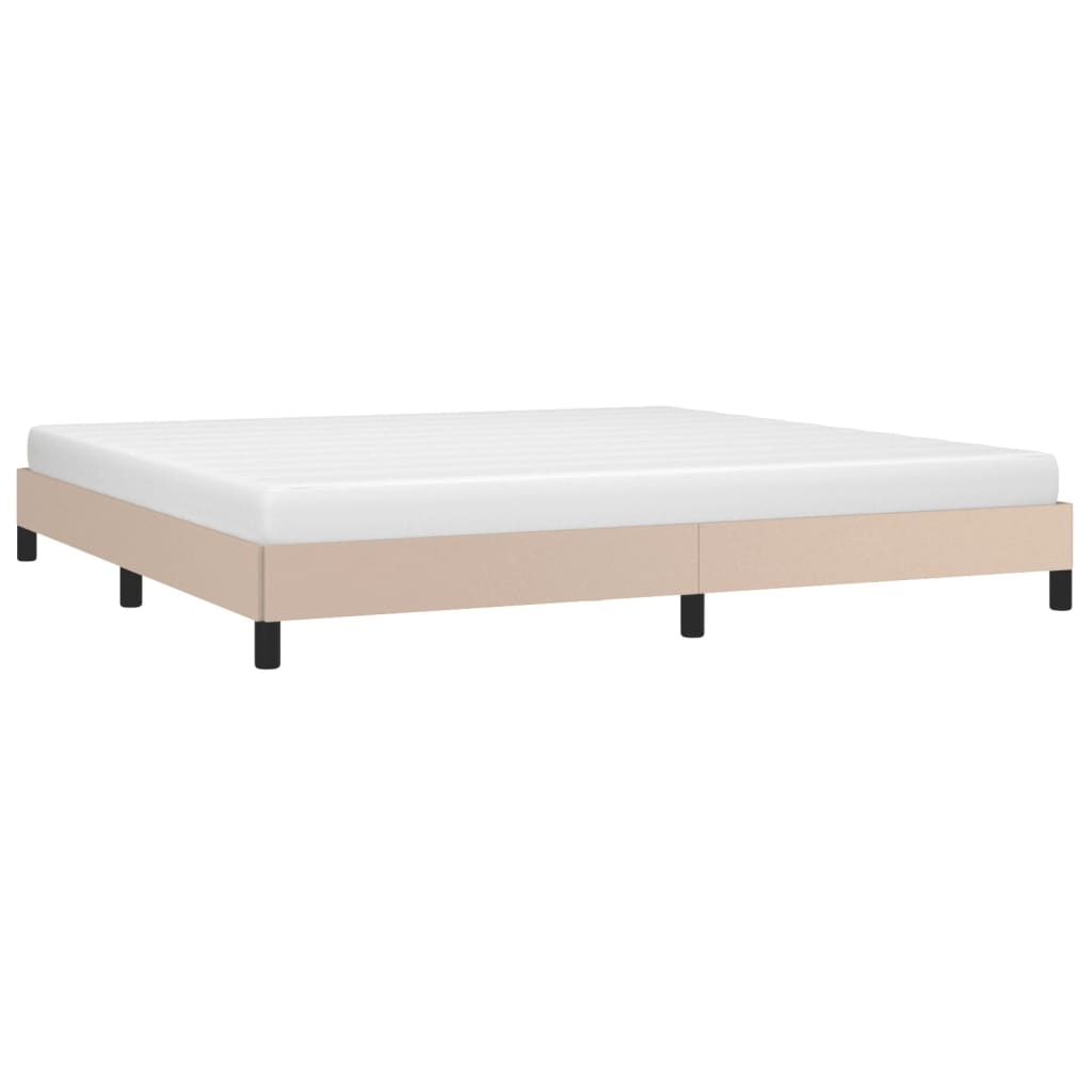 Cadre de lit sans matelas cappuccino 200x200 cm similicuir - XIOS