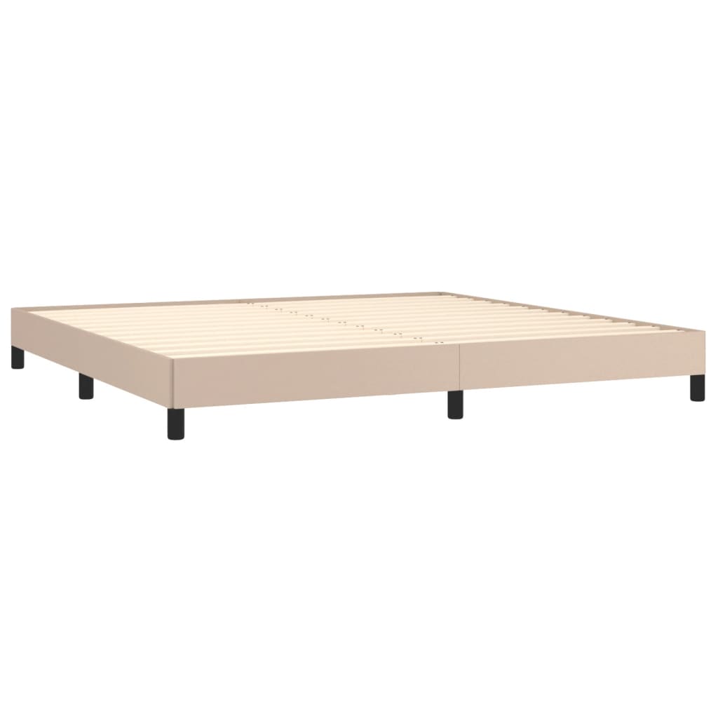 Cadre de lit sans matelas cappuccino 200x200 cm similicuir - XIOS