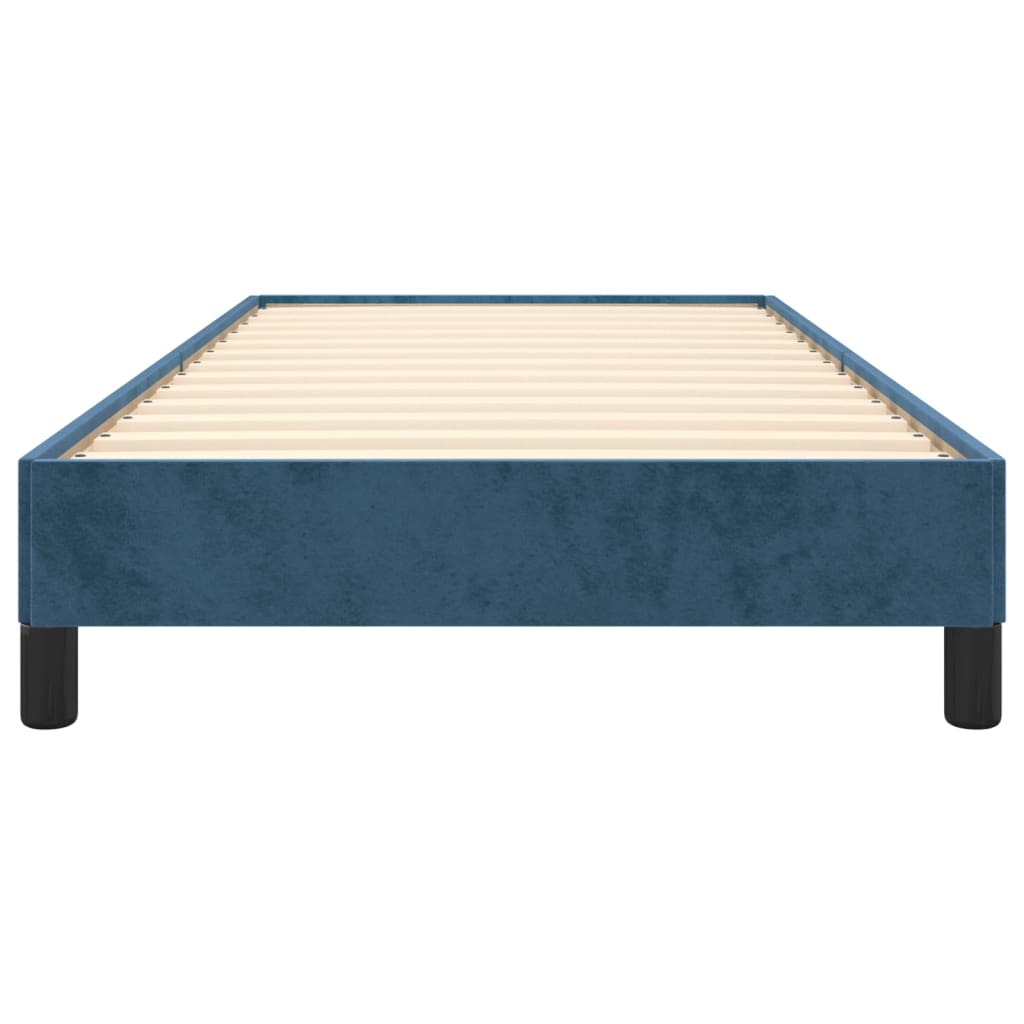 Cadre de lit sans matelas bleu foncé 80x200 cm velours - XIOS