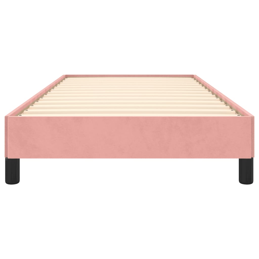 Cadre de lit sans matelas rose 80x200 cm velours - XIOS