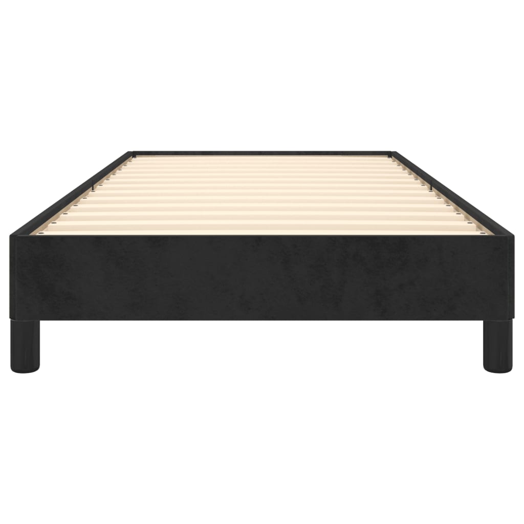 Cadre de lit sans matelas noir 90x190 cm velours - XIOS