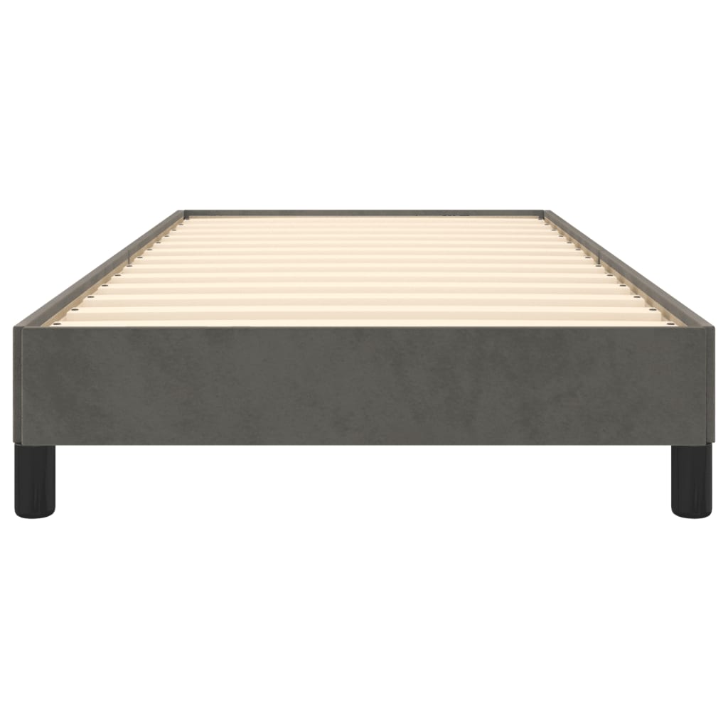 Cadre de lit sans matelas gris foncé 90x200 cm velours - XIOS