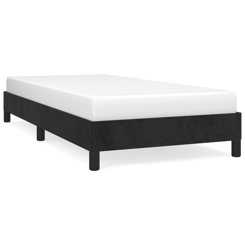 Cadre de lit sans matelas noir 90x200 cm velours - XIOS