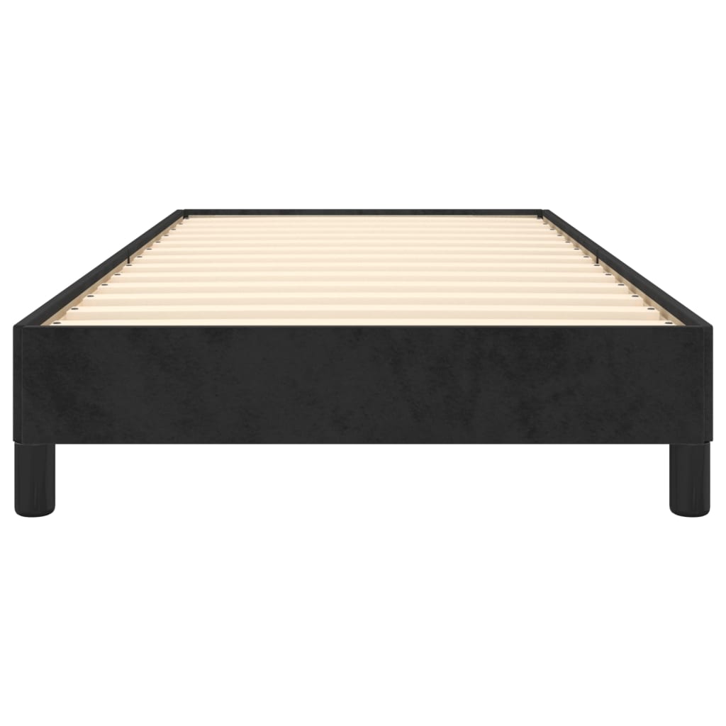 Cadre de lit sans matelas noir 90x200 cm velours - XIOS