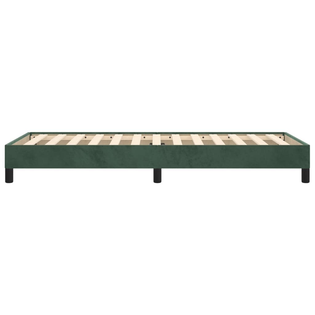 Cadre de lit sans matelas vert foncé 100x200 cm velours - XIOS