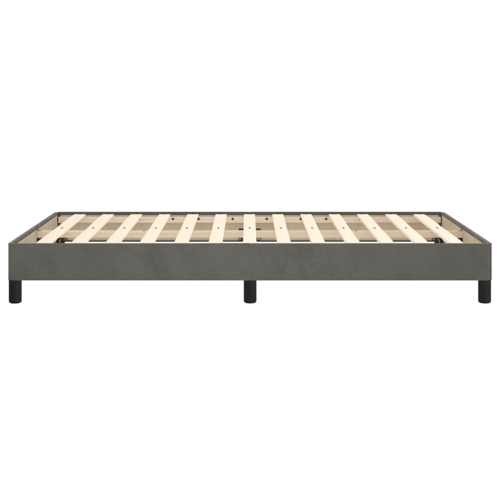 Cadre de lit sans matelas gris foncé 120x200 cm velours - XIOS
