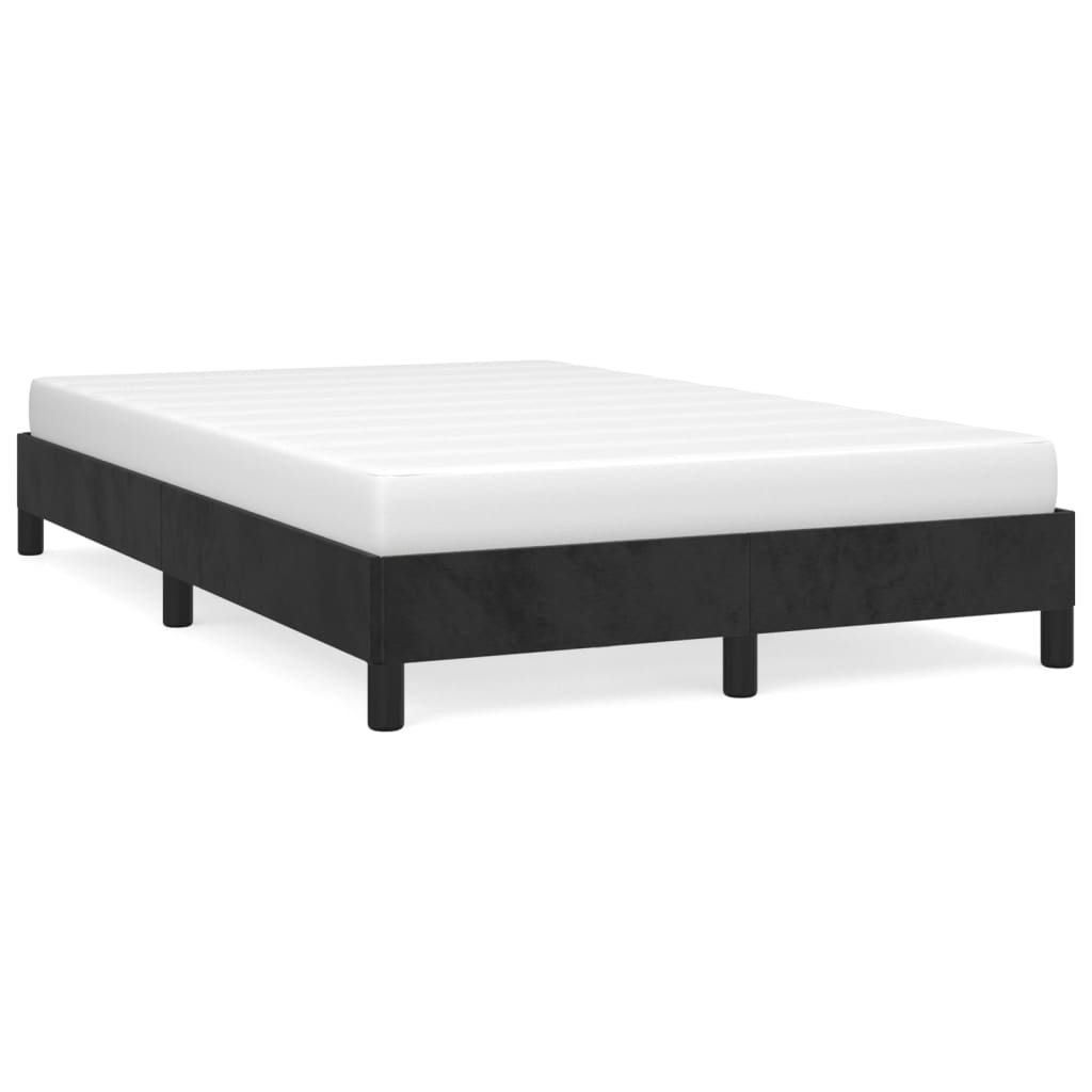 Cadre de lit sans matelas noir 120x200 cm velours - XIOS