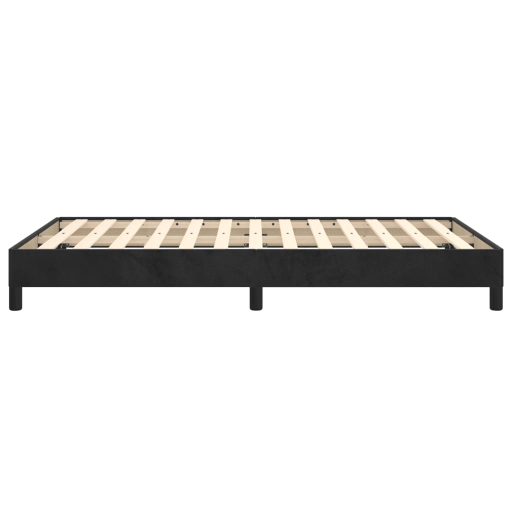 Cadre de lit sans matelas noir 120x200 cm velours - XIOS