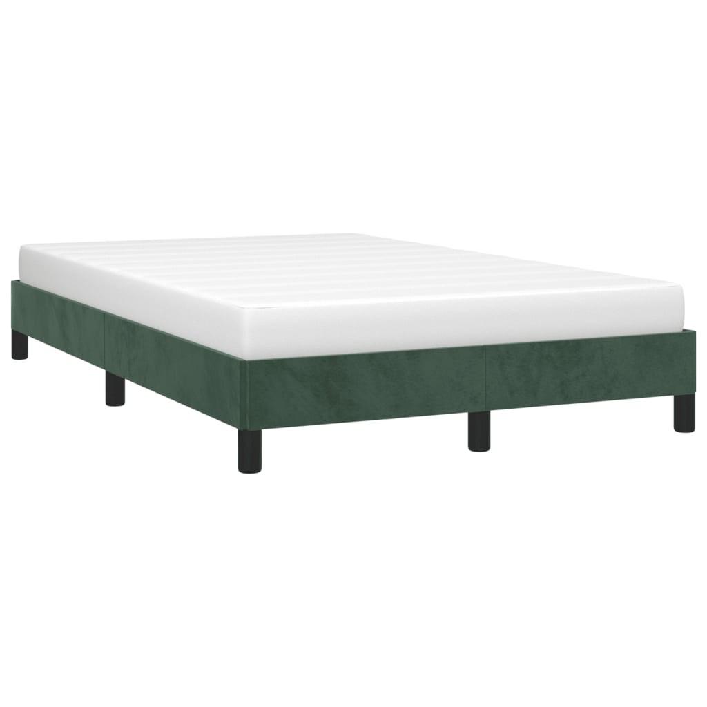 Cadre de lit sans matelas vert foncé 120x200 cm velours - XIOS