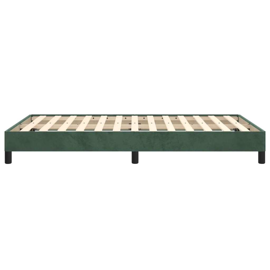 Cadre de lit sans matelas vert foncé 120x200 cm velours - XIOS