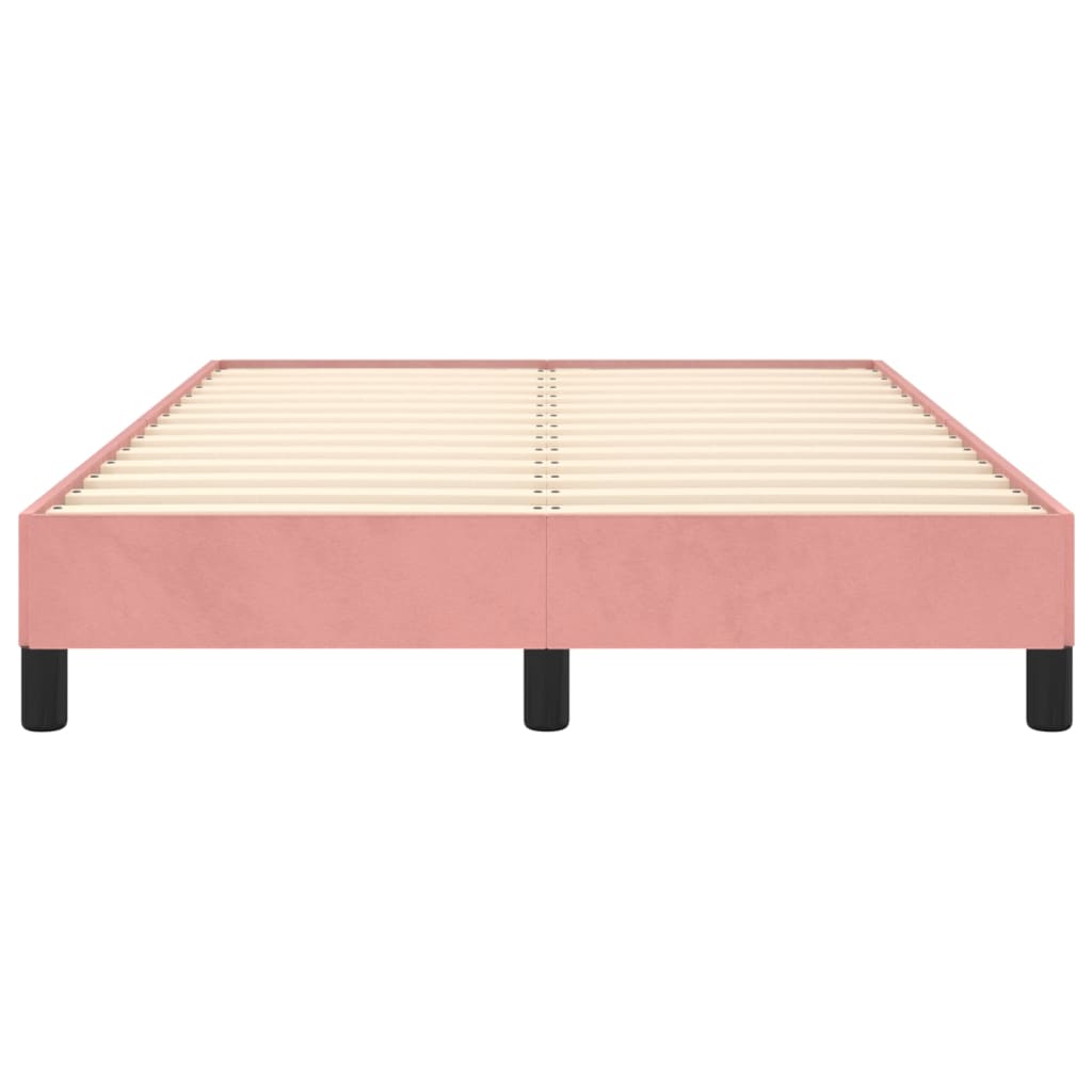 Cadre de lit sans matelas rose 120x200 cm velours - XIOS