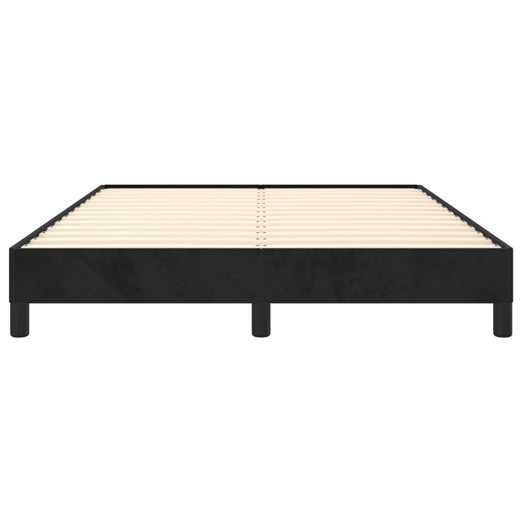 Cadre de lit sans matelas noir 140x190 cm velours - XIOS