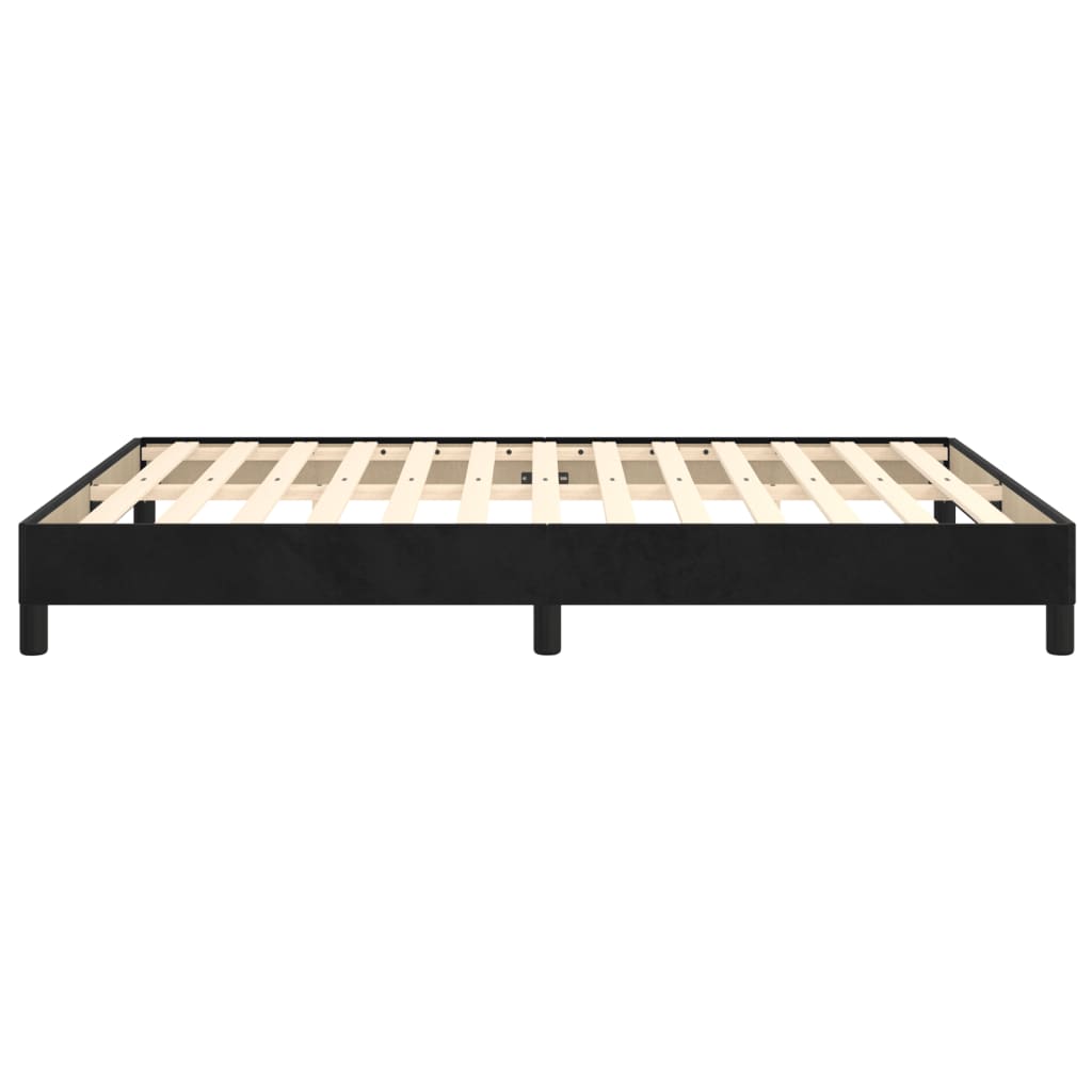 Cadre de lit sans matelas noir 140x190 cm velours - XIOS