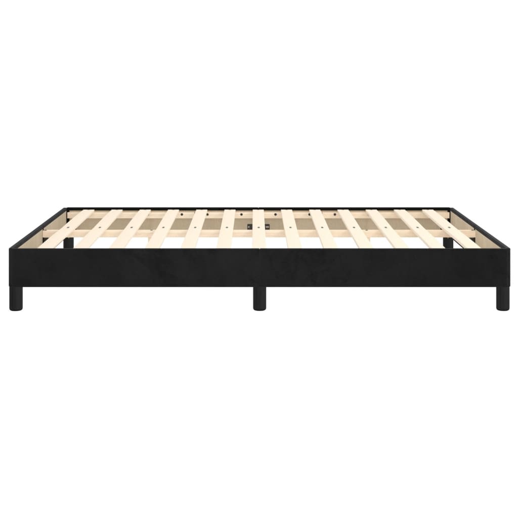 Cadre de lit sans matelas noir 140x200 cm velours - XIOS