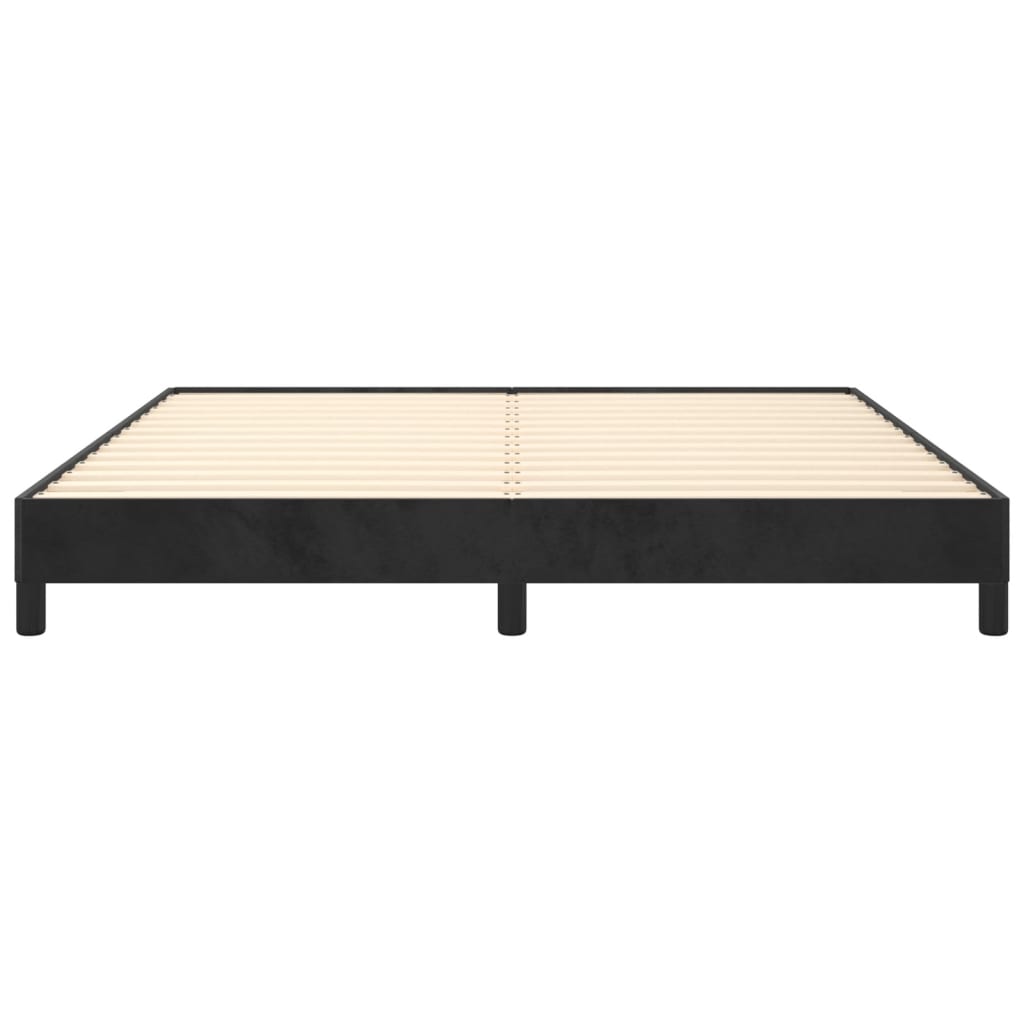 Cadre de lit sans matelas noir 180x200 cm velours - XIOS