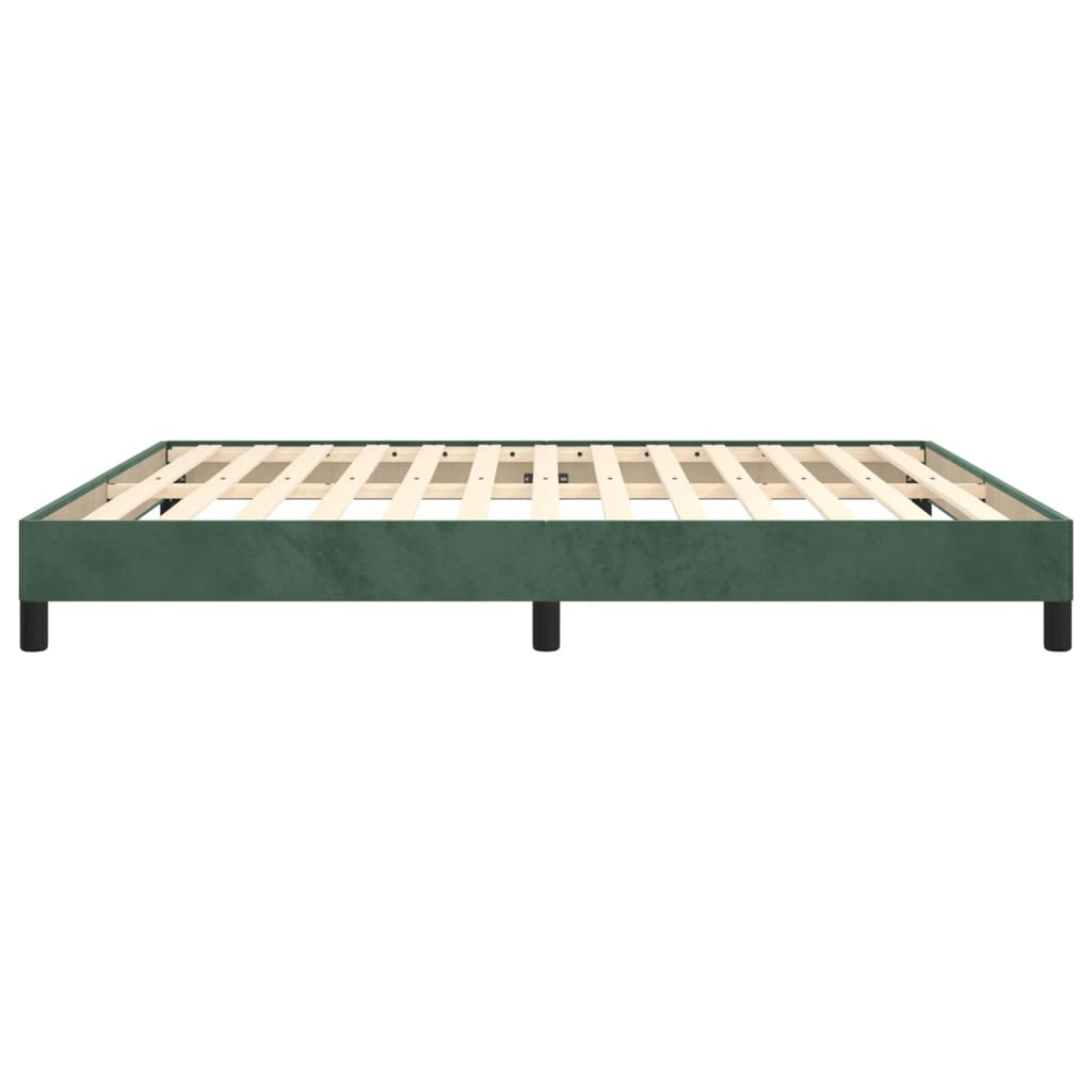 Cadre de lit sans matelas vert foncé 180x200 cm velours - XIOS