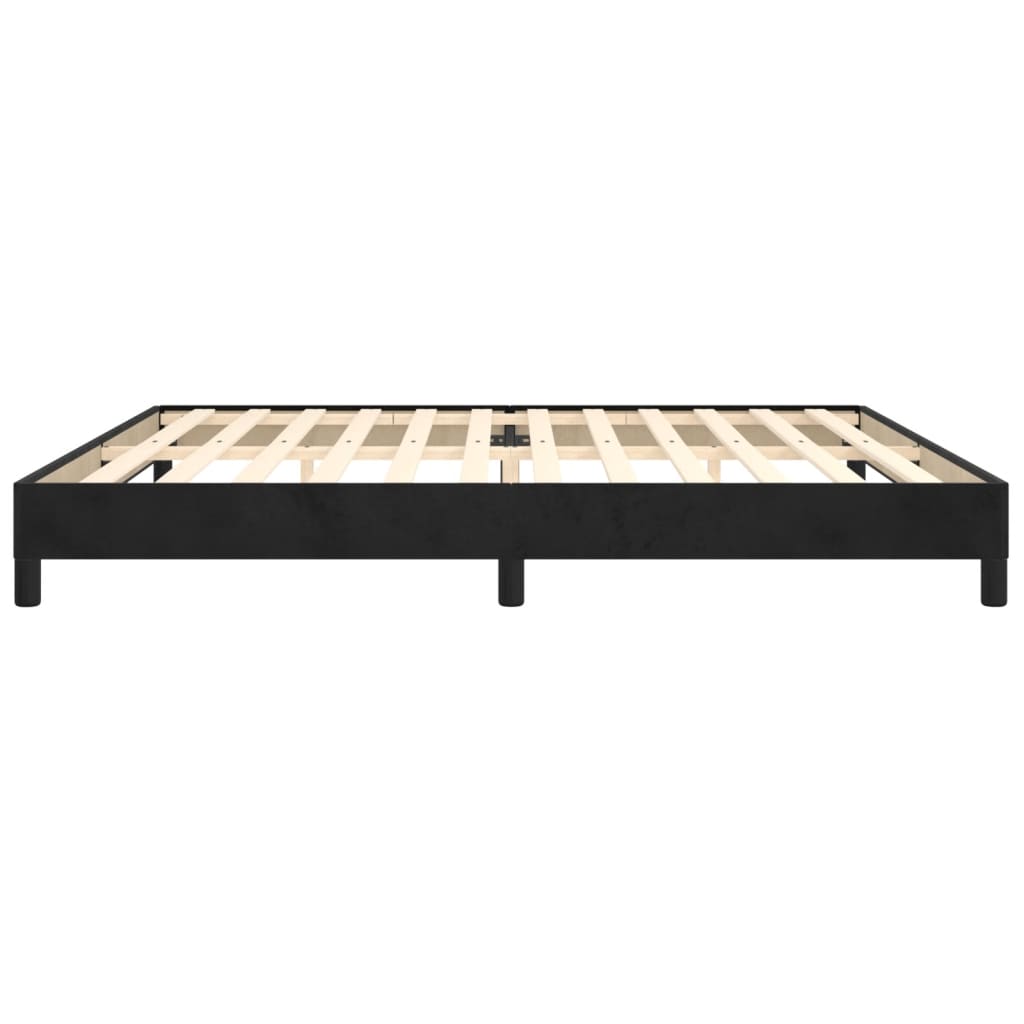 Cadre de lit sans matelas noir 200x200 cm velours - XIOS